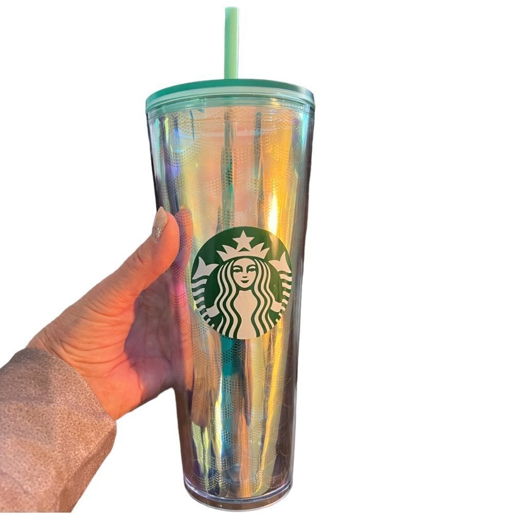 Starbucks Tumbler Mermaid 24 oz Iridescent Siren Scales Mirror Venti Cold Cup